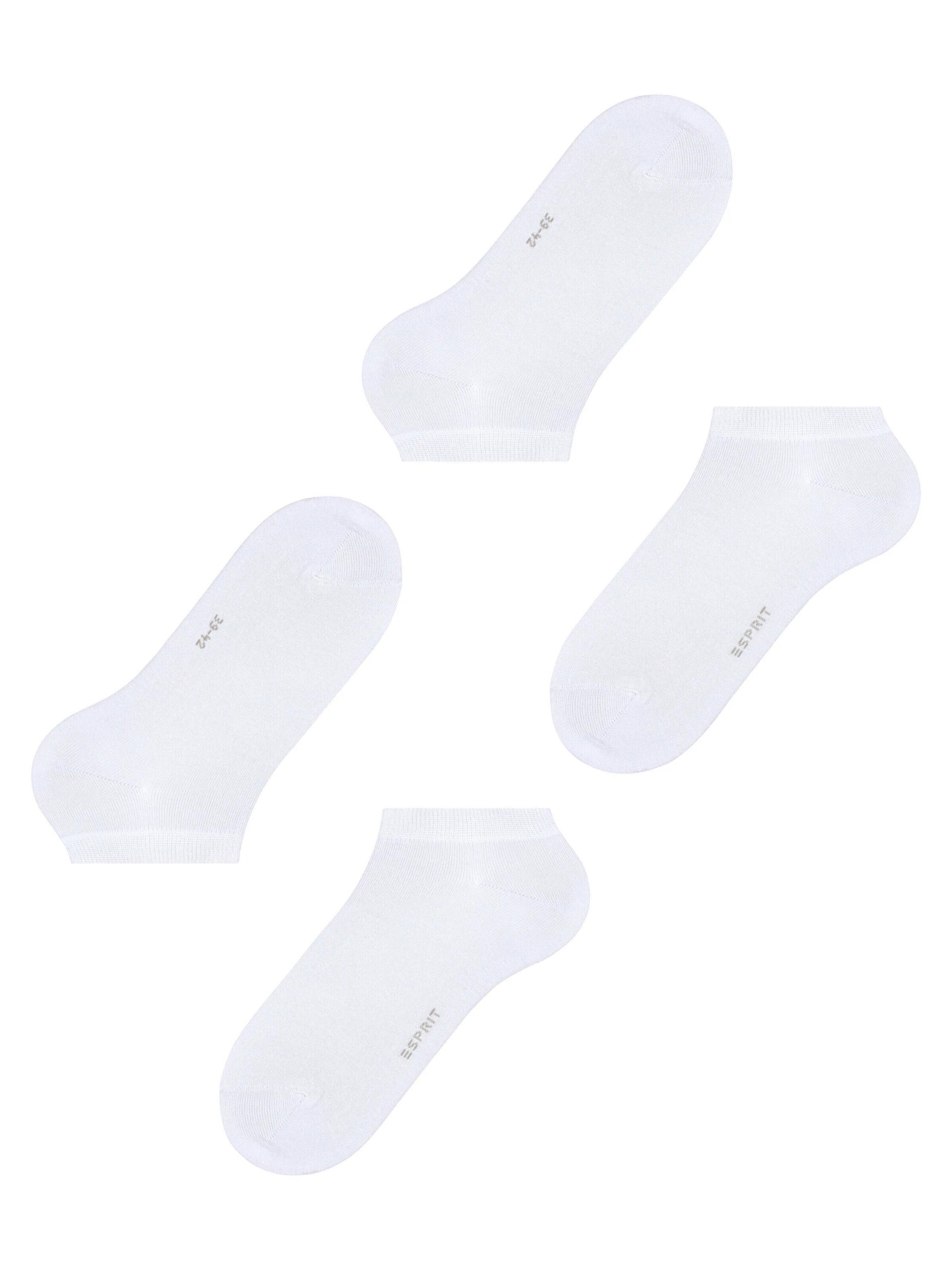 ESPRIT Füßlinge 'Basic Uni 2-Pack'‌‌ in Weiß