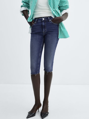 MANGO Skinny Shorts 'Celia' in Blau