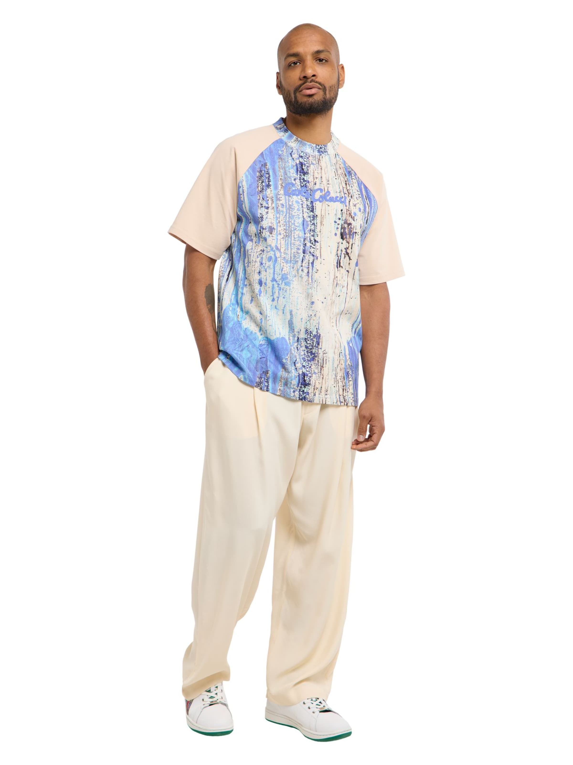 Carlo Colucci Regular Trousers 'Fasolt' in Beige