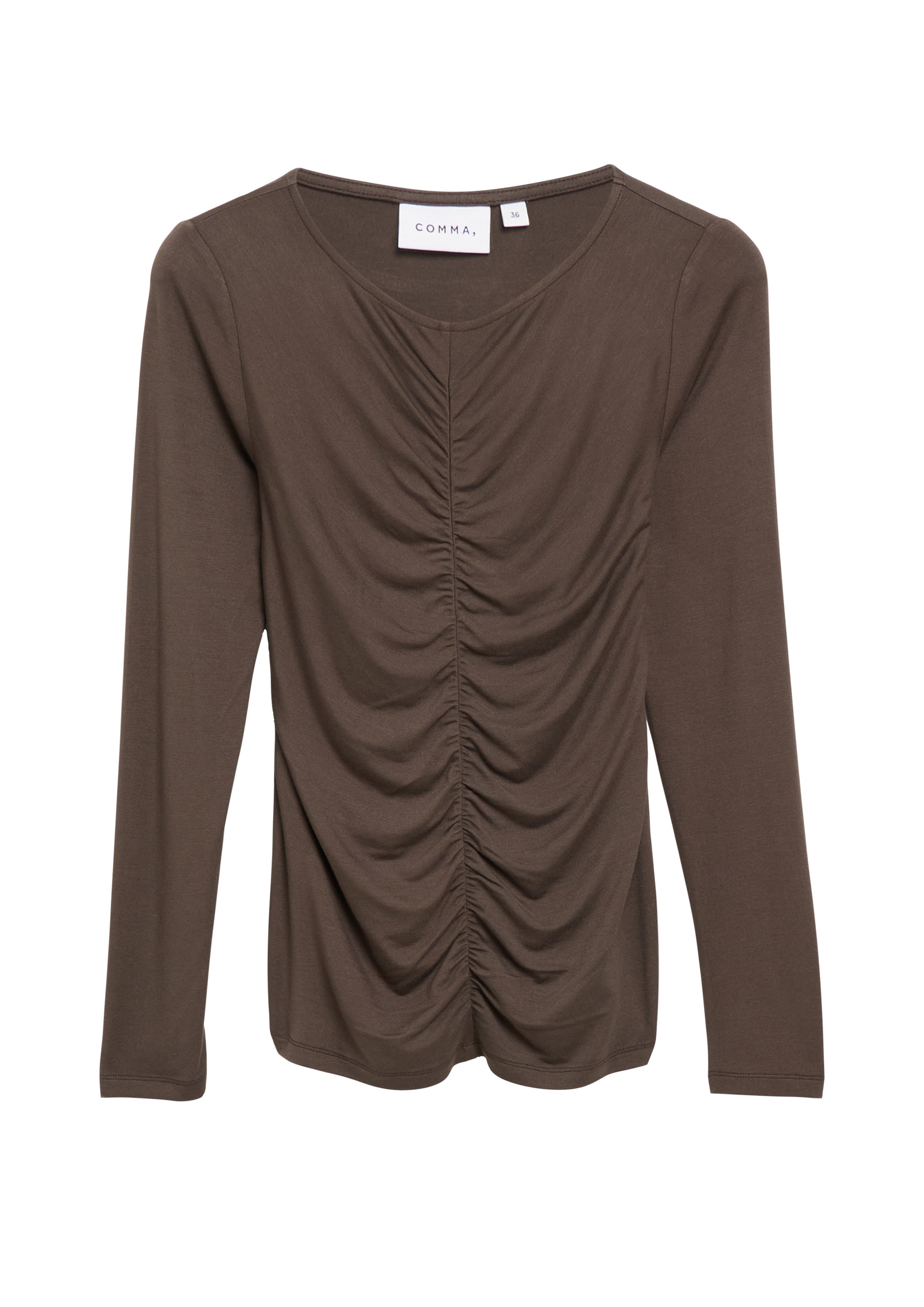 COMMA Shirt in Brown: front