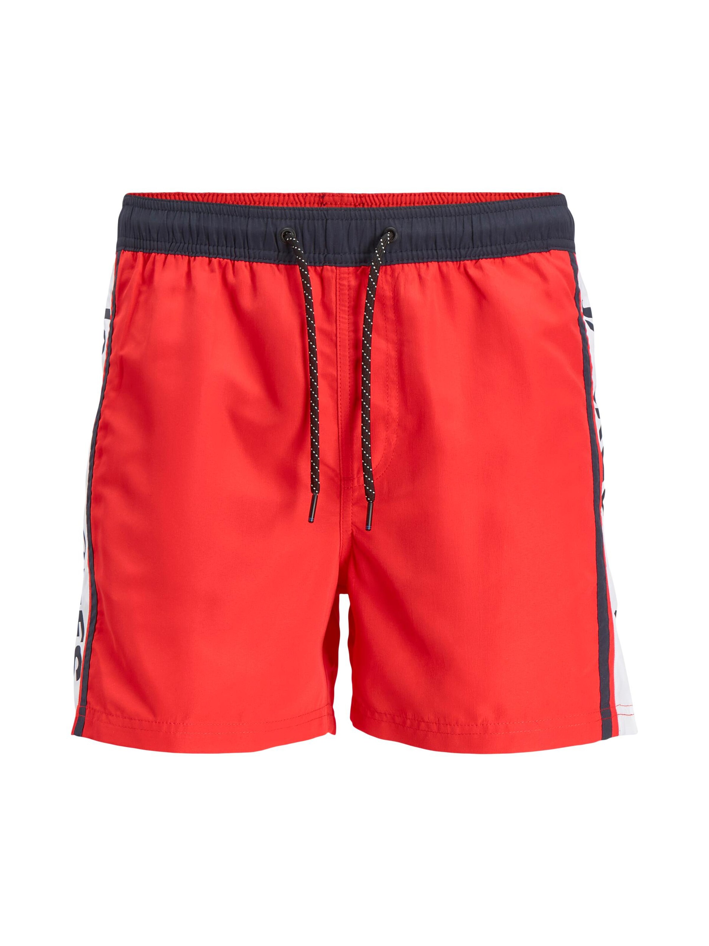 JACK & JONES Плавательные шорты 'Crete' в размере XXL в Темно-синий / Красный / Белый, Обзор товара