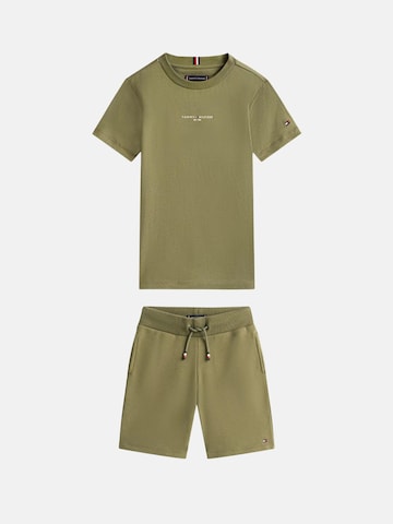 Tommy Hilfiger Kids Set 'Essential' in Groen: voorkant
