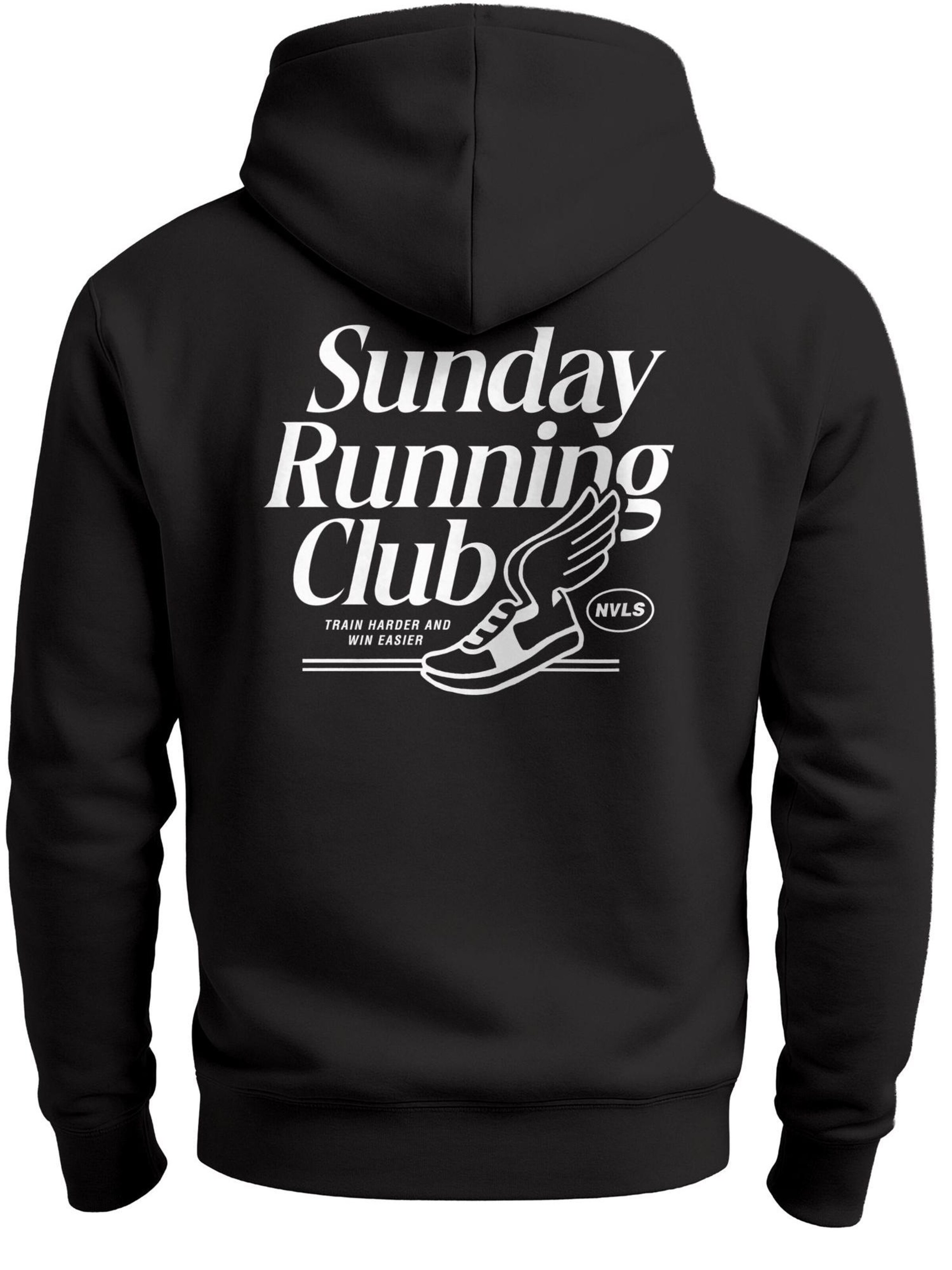 Neverless Sweatshirt 'Sunday Running Club' in Black