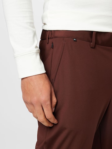 BOSS Black Regular Trousers 'Perin' in Brown