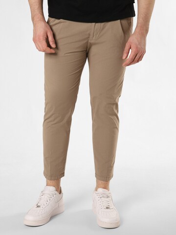 DRYKORN Slim fit Chino Pants 'Chasy' in Brown: front