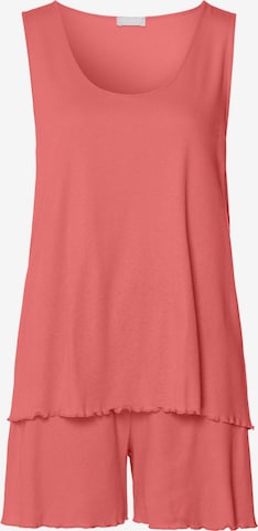 Hanro Korte pyjama ' Serena ' in Rood: voorkant