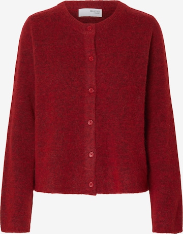 Cardigan 'SLFLULU' SELECTED en rouge : devant