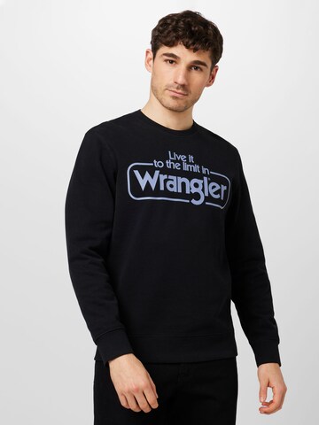 Felpa di WRANGLER in nero: frontale