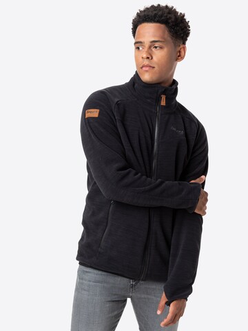 Bergans Regular fit Athletic Fleece Jacket 'Hareid' in Black: front