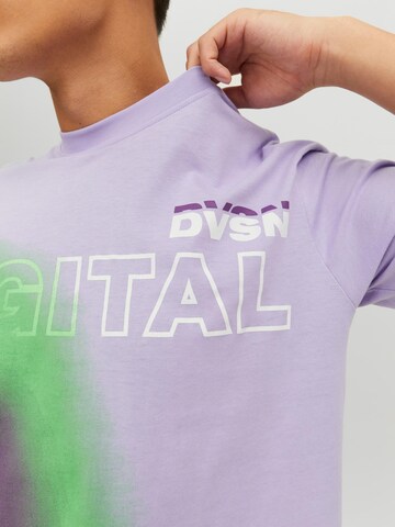 T-Shirt 'Unnatural' JACK & JONES en violet