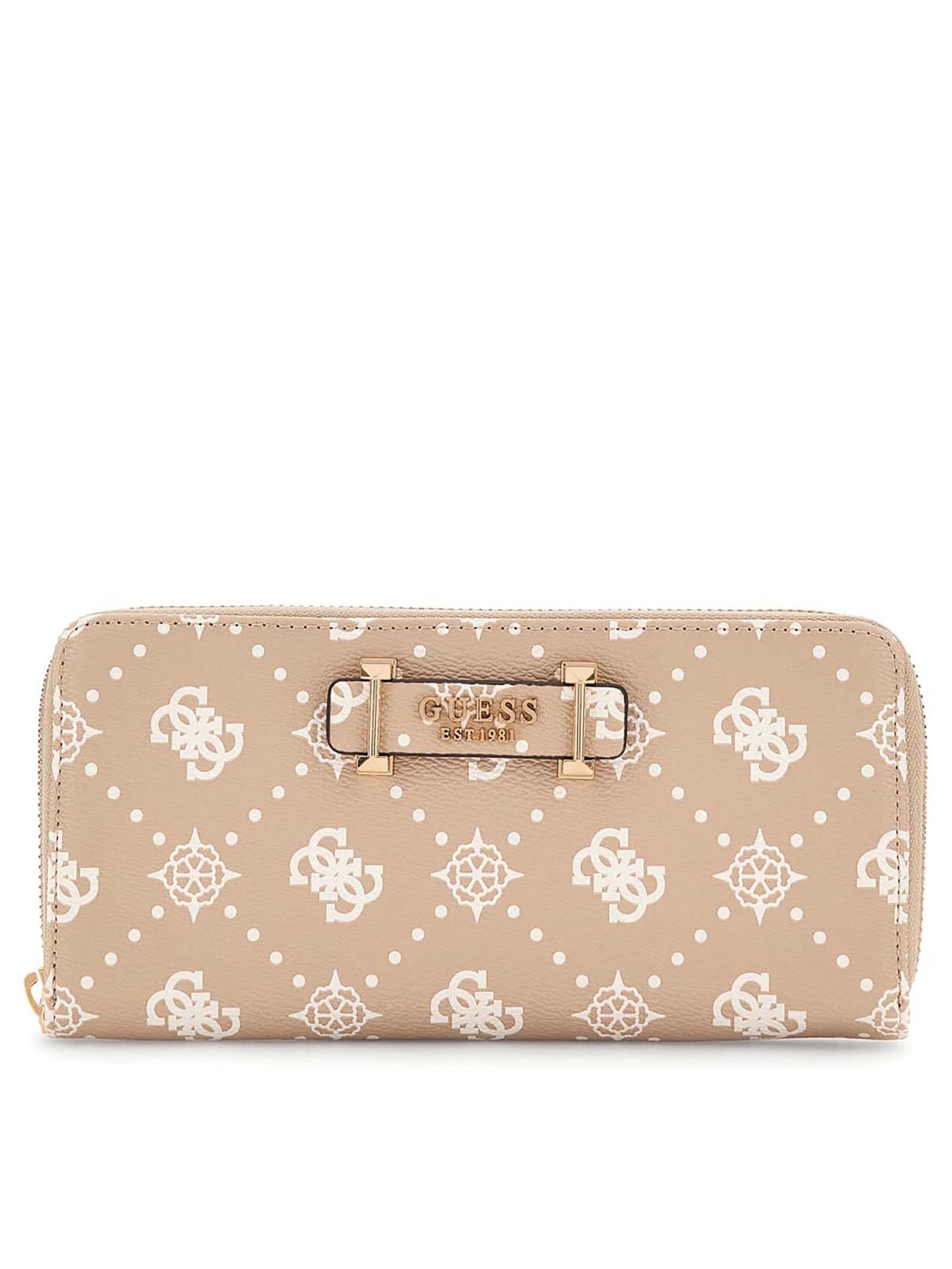 GUESS Portemonnee 'Silia Slg' in Beige: voorkant