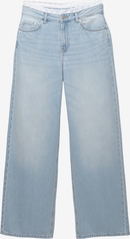 Pull&BearWide Leg/ Široke nogavice Traperice - plava boja: prednji dio