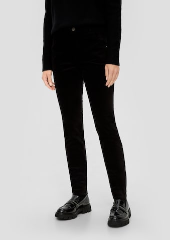 Coupe slim Pantalon s.Oliver en noir : devant