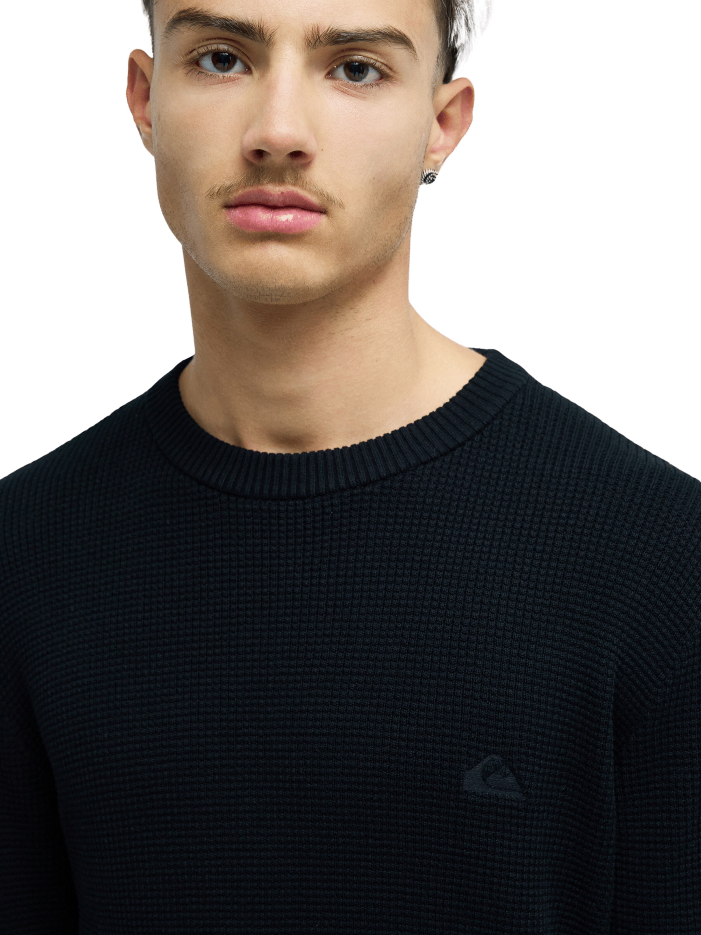 QUIKSILVER Sweatshirt 'Waffle' in Schwarz