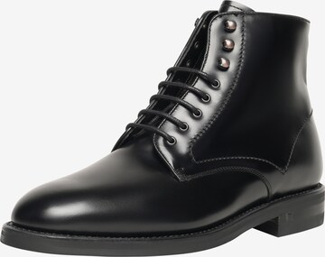 Henry Stevens Veterboots ' Winston PDB2 ' in Zwart: voorkant