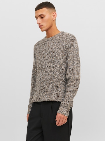 JACK & JONES Sweater 'William' in Brown: front