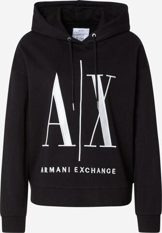 ARMANI EXCHANGE Свитшот 'FELPA' в Черный: спереди