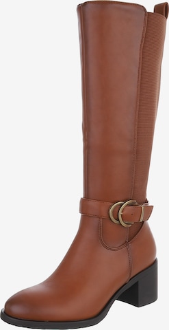 Ital-Design Stiefel in Beige: Vorderseite