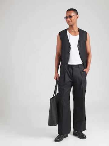 Wide Leg Pantalon à pince 'LEEK' DRYKORN en noir