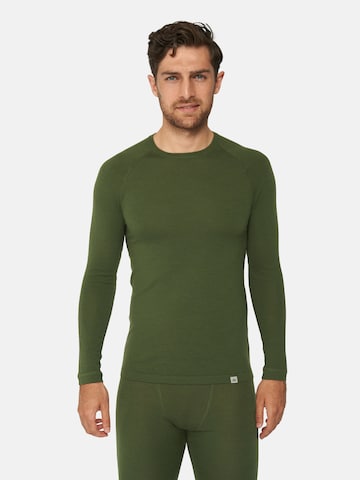 DANISH ENDURANCE Funktionsskjorte 'Merino' i grøn: forside