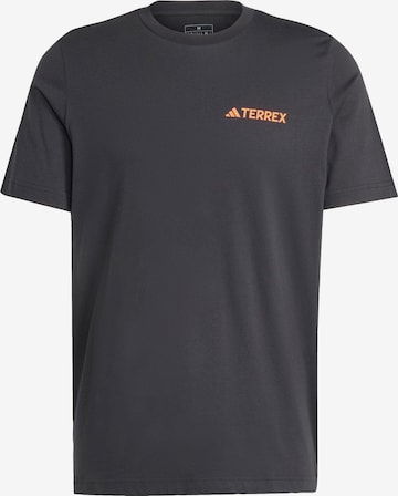 ADIDAS TERREX Performance shirt 'Mountain' in Black: front