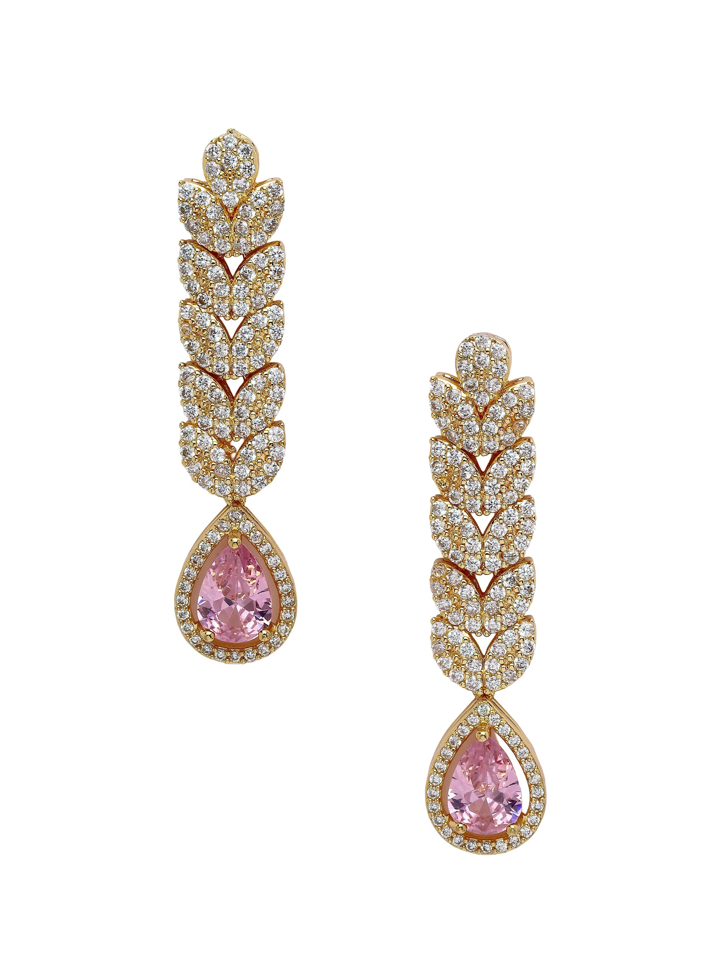 AVANT-GARDE PARIS Earrings 'Vellune' in Pink: front