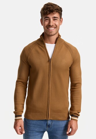 INDICODE JEANS Strickjacke 'Arutemia' in Bronze: Vorderseite