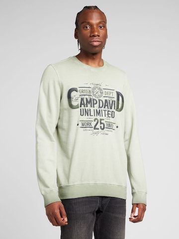 Sweat-shirt CAMP DAVID en vert : devant