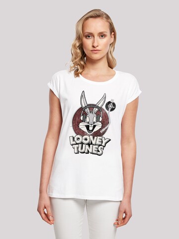 F4NT4STIC T-Shirt 'Looney Tunes Bugs Bunny' in Weiß: predná strana