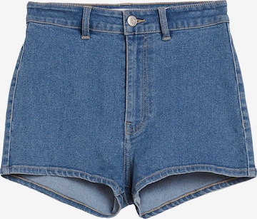 Bershka Skinny Shorts in Blau: predná strana