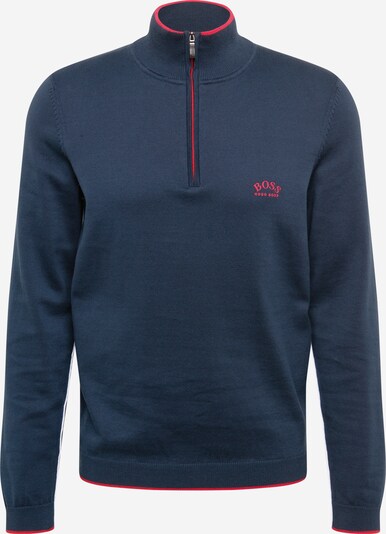 BOSS ATHLEISURE Trui 'Ziston' in de kleur Navy / Lichtrood, Productweergave