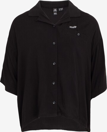 Volcom Shirt 'SERVISTONE WOVEN' in Zwart: voorkant