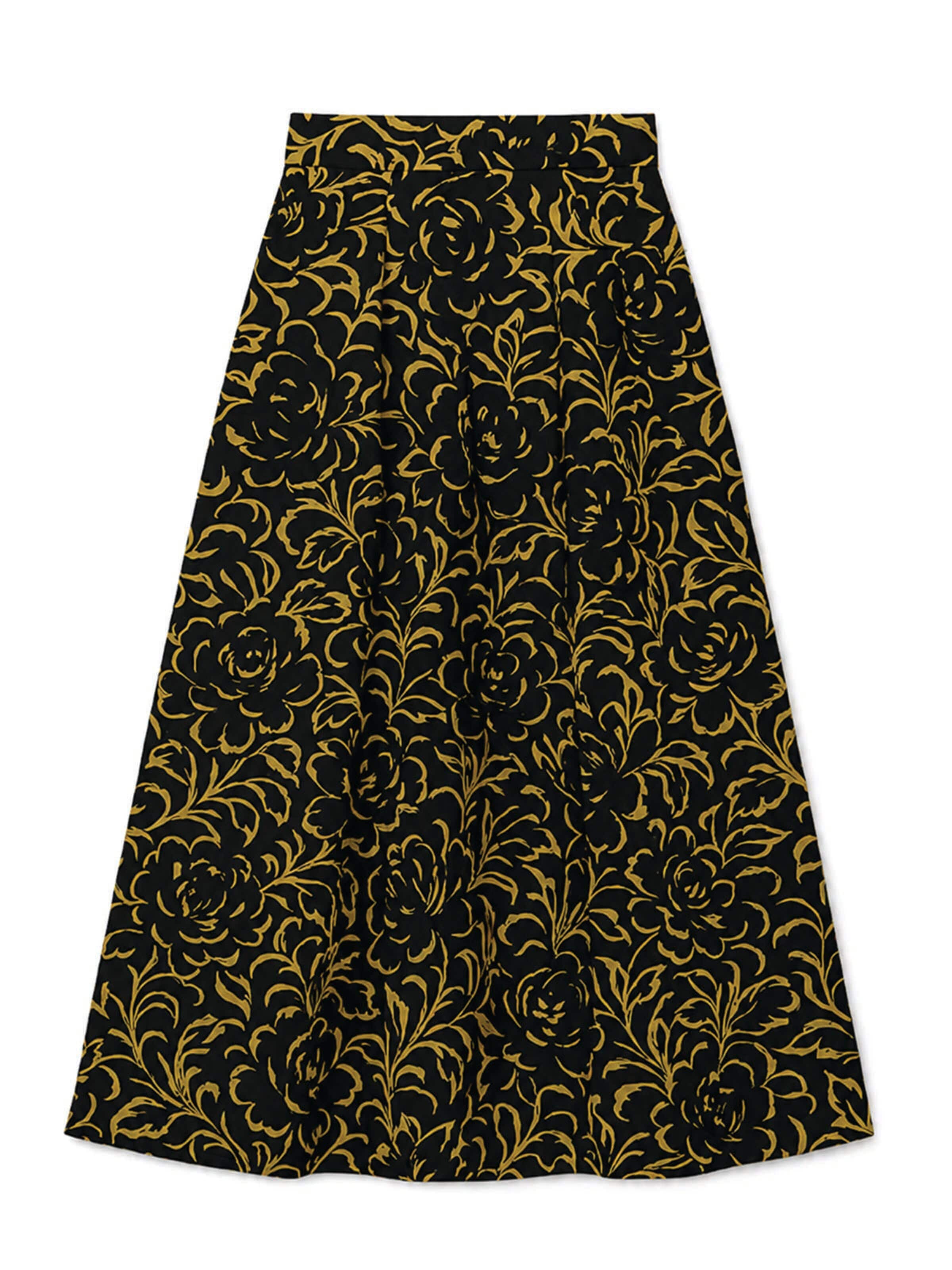 Jupe 'Patterned Flared Skirt' Touché Privé en noir : devant