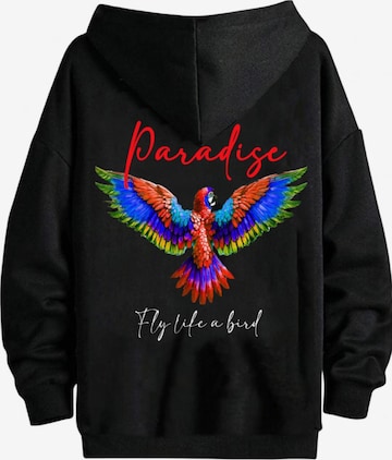 RMK Sweatshirt 'Paradise' in Schwarz: Vorderseite