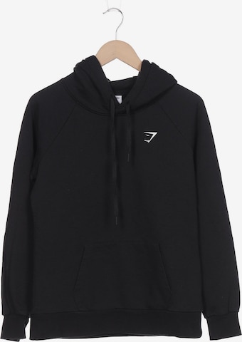 GYMSHARK Sweatshirt & Zip-Up Hoodie in M in Black: front
