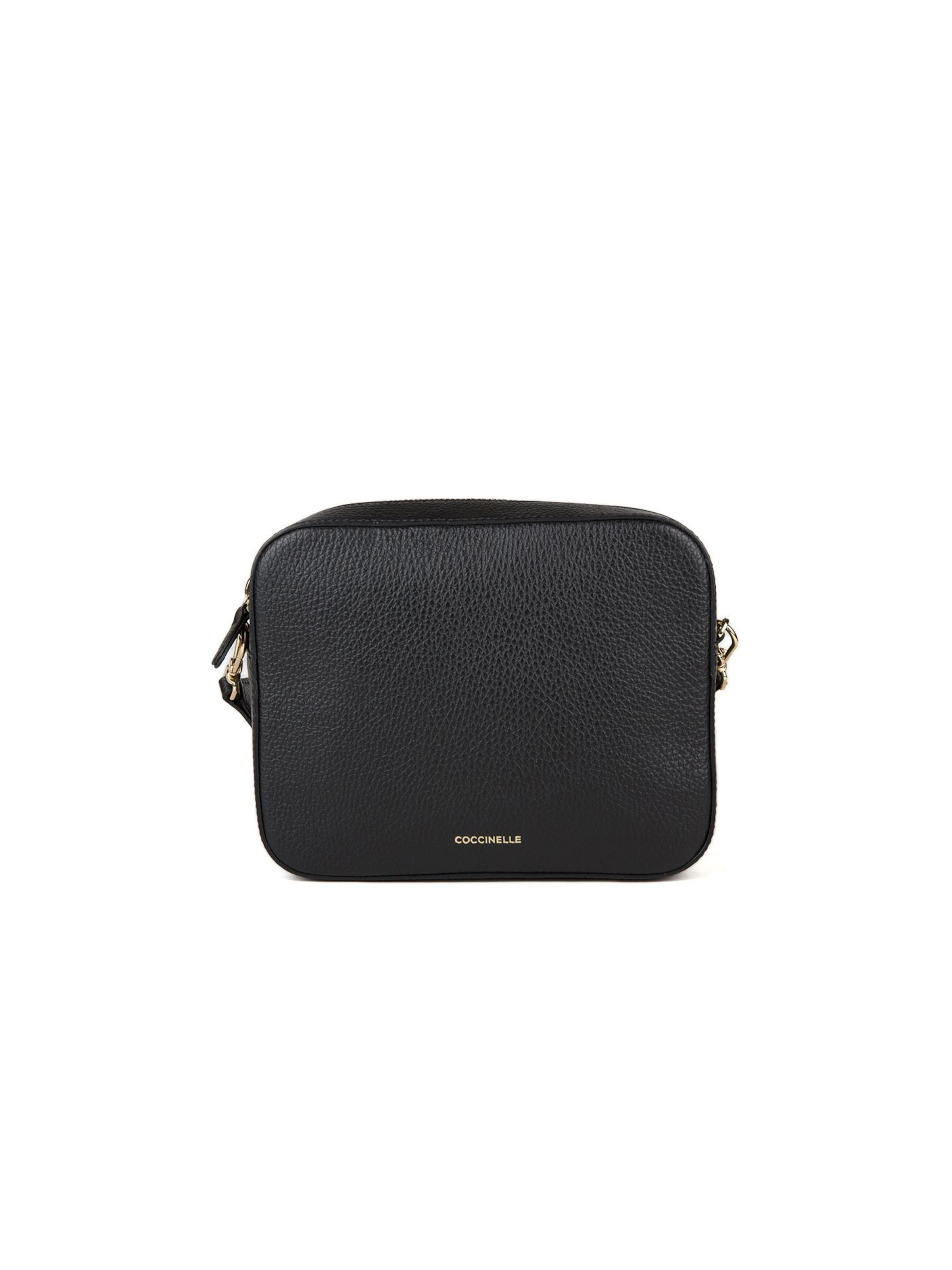 Coccinelle Schoudertas 'Tebe Mini Bag Grained Leather' in Zwart: voorkant