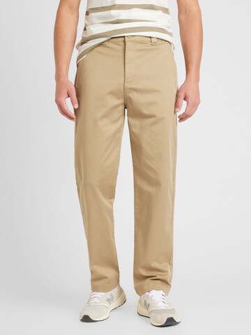 Regular Pantalon chino HOLLISTER en vert : devant