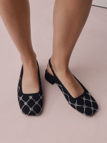 Next Лодочки с открытой пяткой в Черный