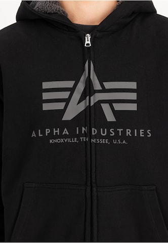 Veste de survêtement ALPHA INDUSTRIES en noir