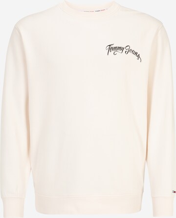 Sweat-shirt Tommy Jeans Plus en blanc : devant