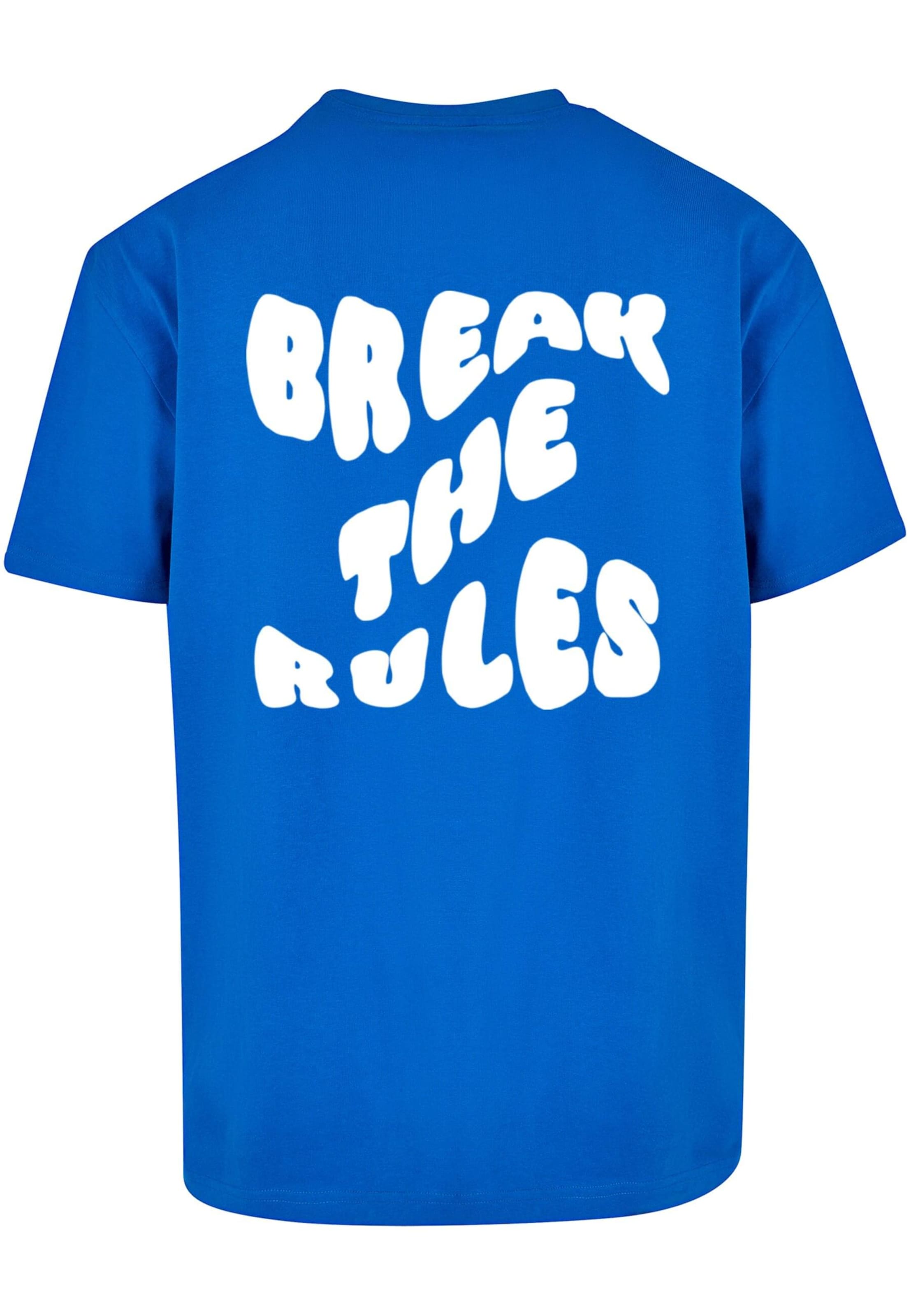 Merchcode Тениска 'Break The Rules' в синьо