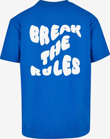 T-Shirt 'Break The Rules' Merchcode en bleu