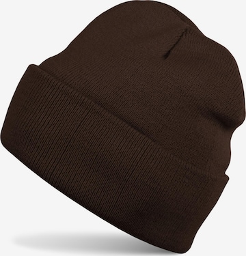 styleBREAKER Beanie 'Winter Strickmütze mit Krempe' in Brown: front