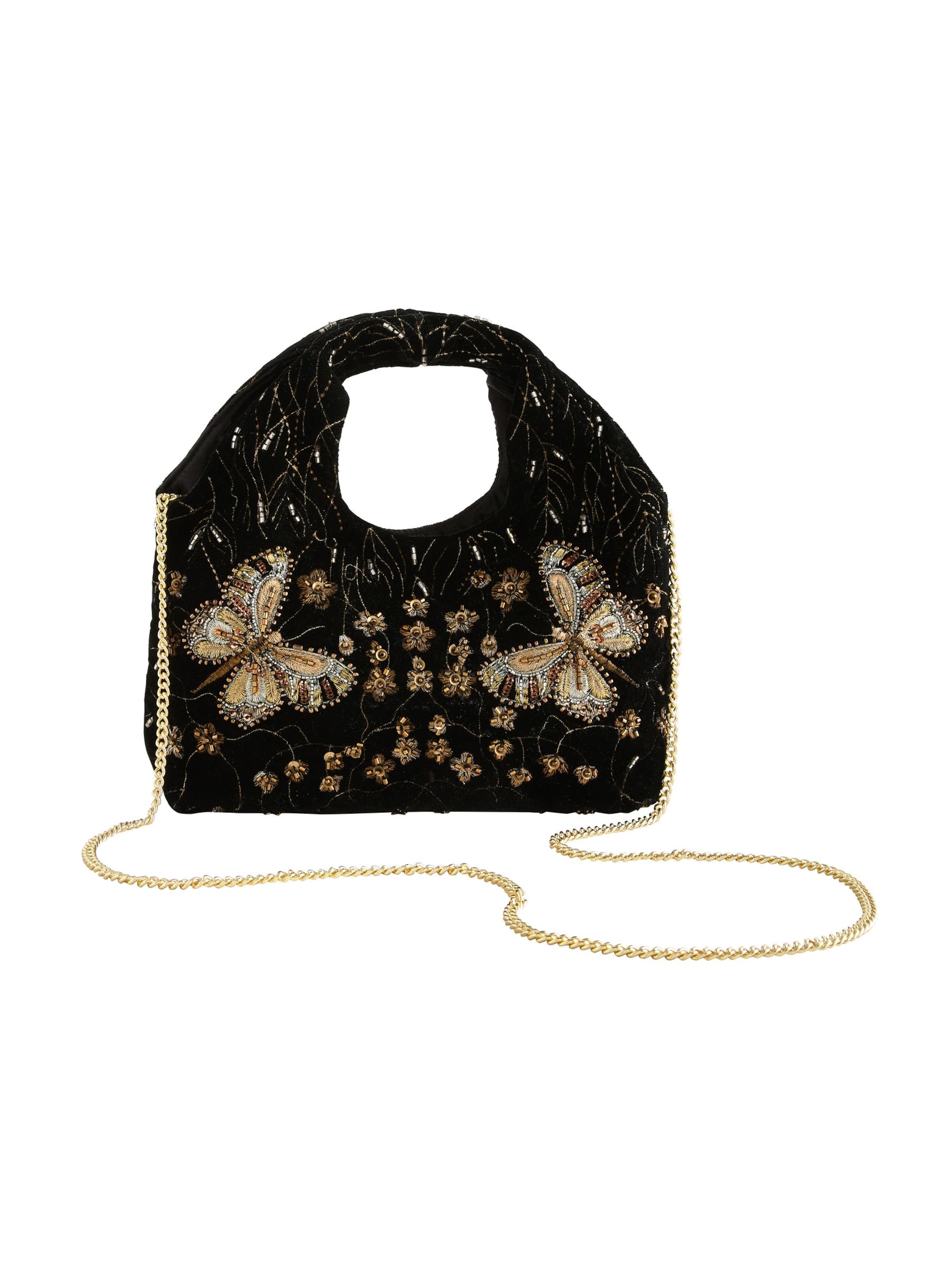 Next Pochette en One Size en jaune d'or / or / noir, Vue avec produit