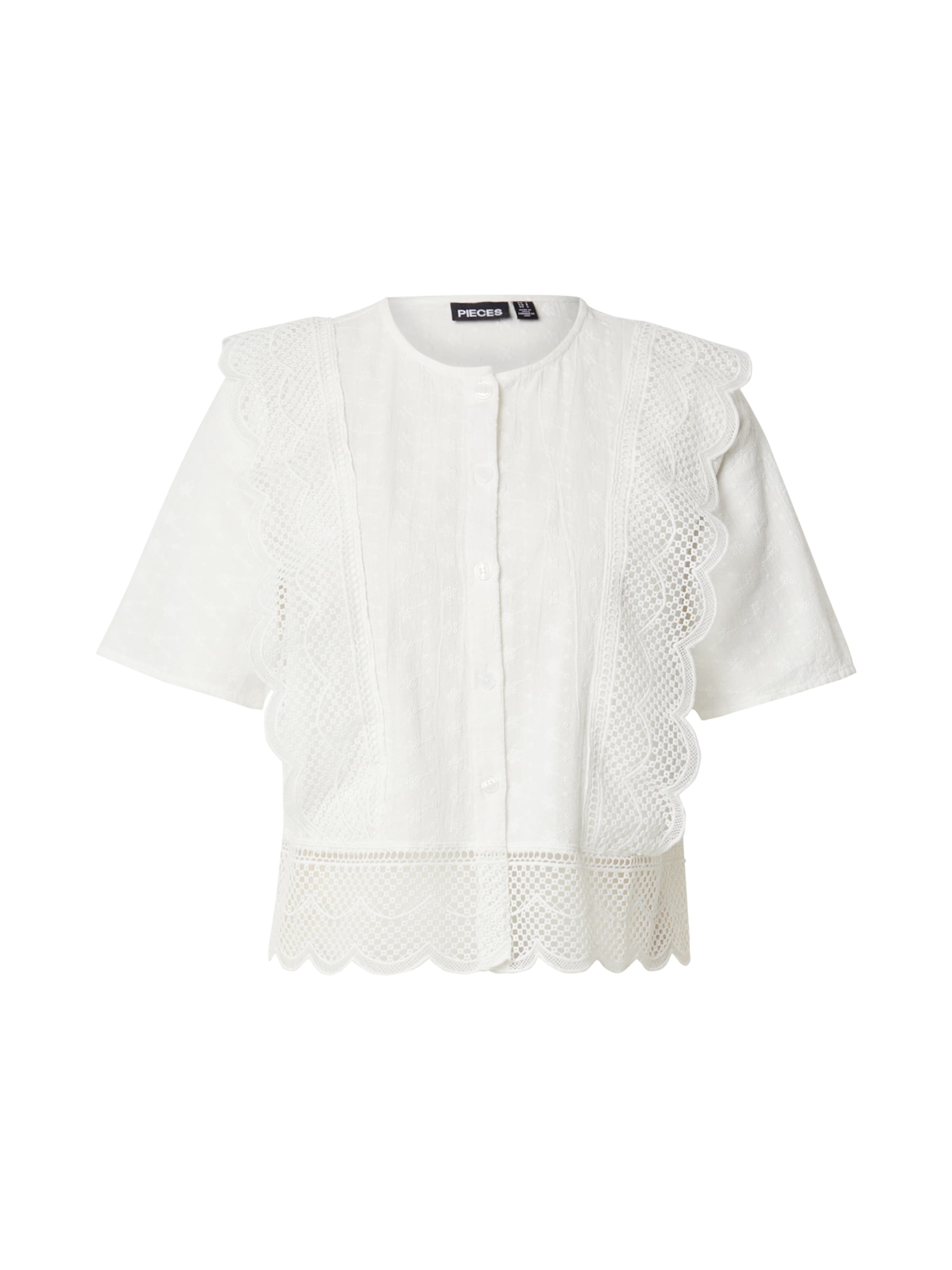 PIECES Bluse 'PCSIMINNA' in Weiß: Vorderseite