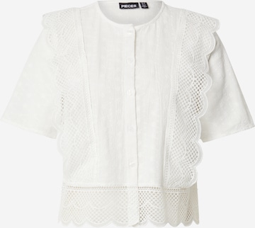 balts PIECES Blūze 'PCSIMINNA': no priekšpuses