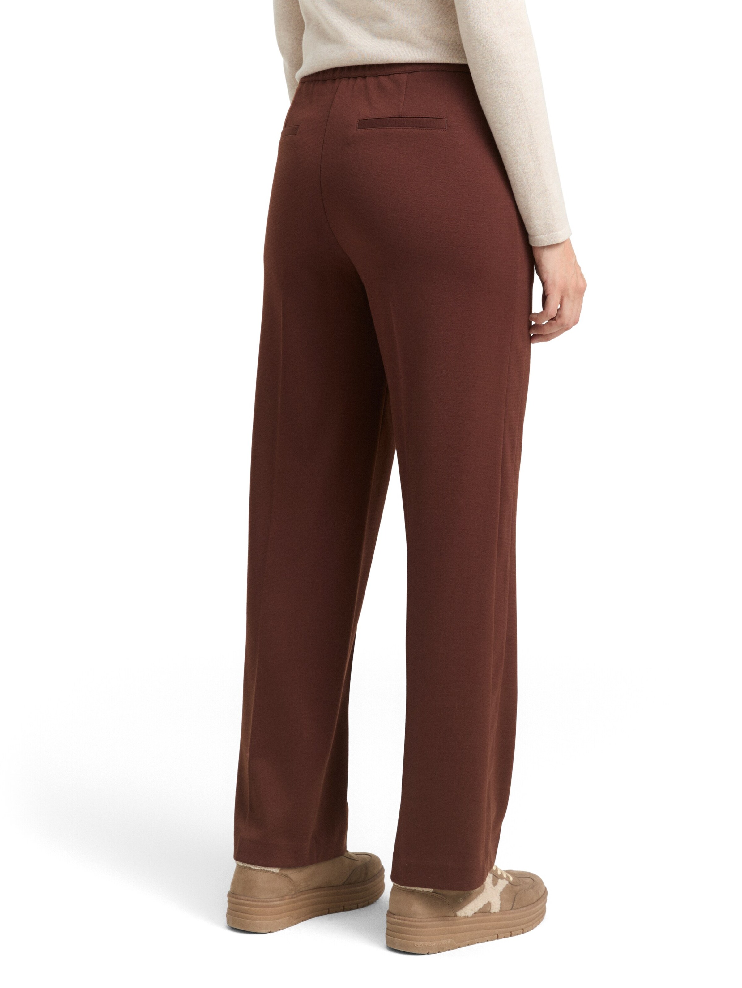 TOM TAILOR Regular Trousers in Brown