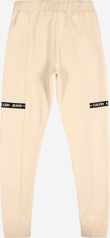 Calvin Klein Jeans Tapered Hose 'INTARSIA' in Beige