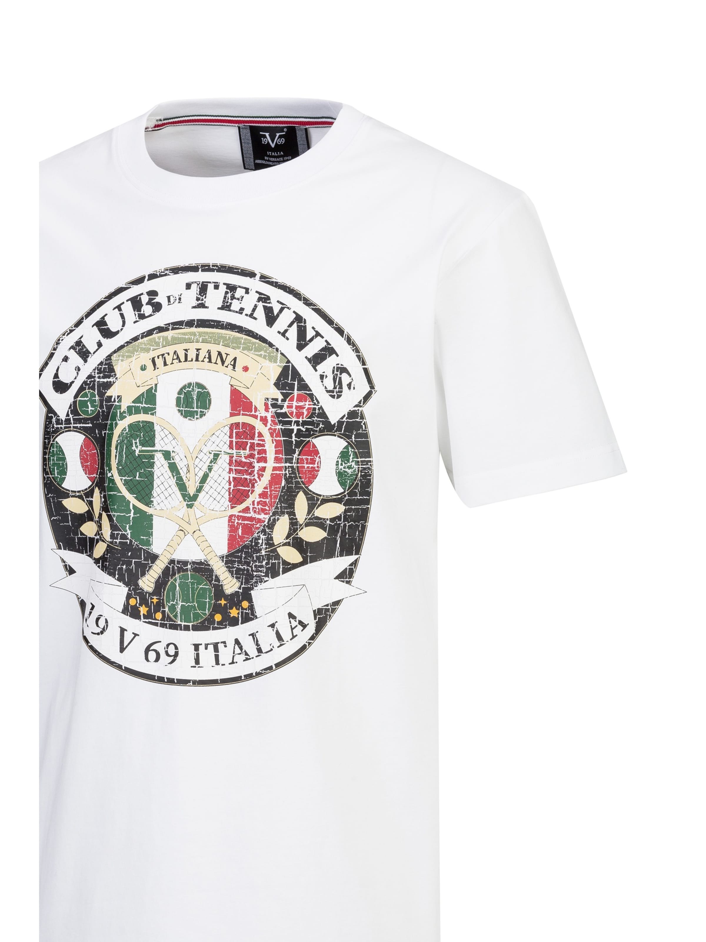 19V69 ITALIA Shirt 'Rafael Big Tennis' in White