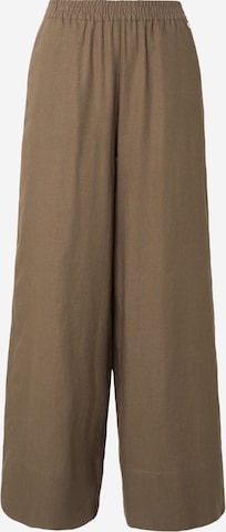 NÜMPH Wide Leg Housut 'HERINA' värissä ruskea: etupuoli